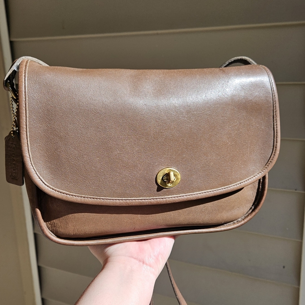 Vintage Coach City Bag Taupe 9790